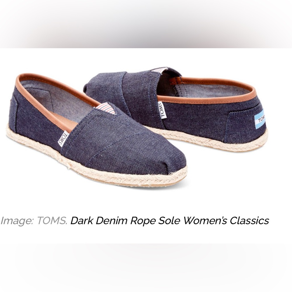 Tom’s dark denim alpargata women’s